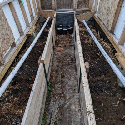 Hoop House raised beds