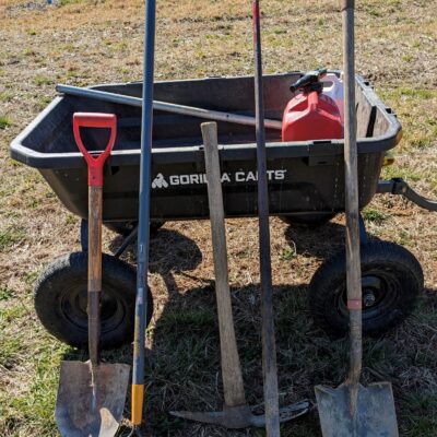 Some of the tools needed for planting