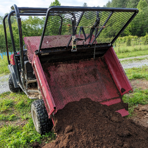 Applying compost