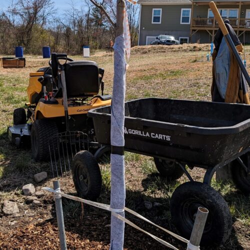 Mulching with woodchips